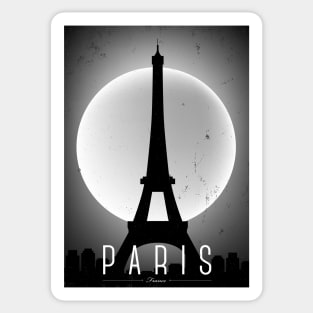 Paris black and white poster Sticker